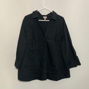 Black 3/4 Sleeve Blouse